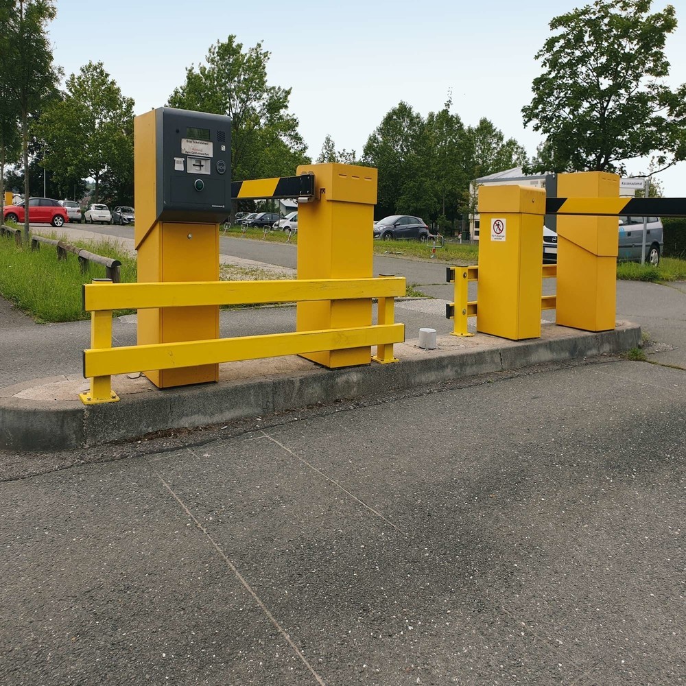Produktabbildung Nr. 4: Standpfosten für Schutzplanken C-Profil, Außeneinsatz, Höhe 465 mm, gelb