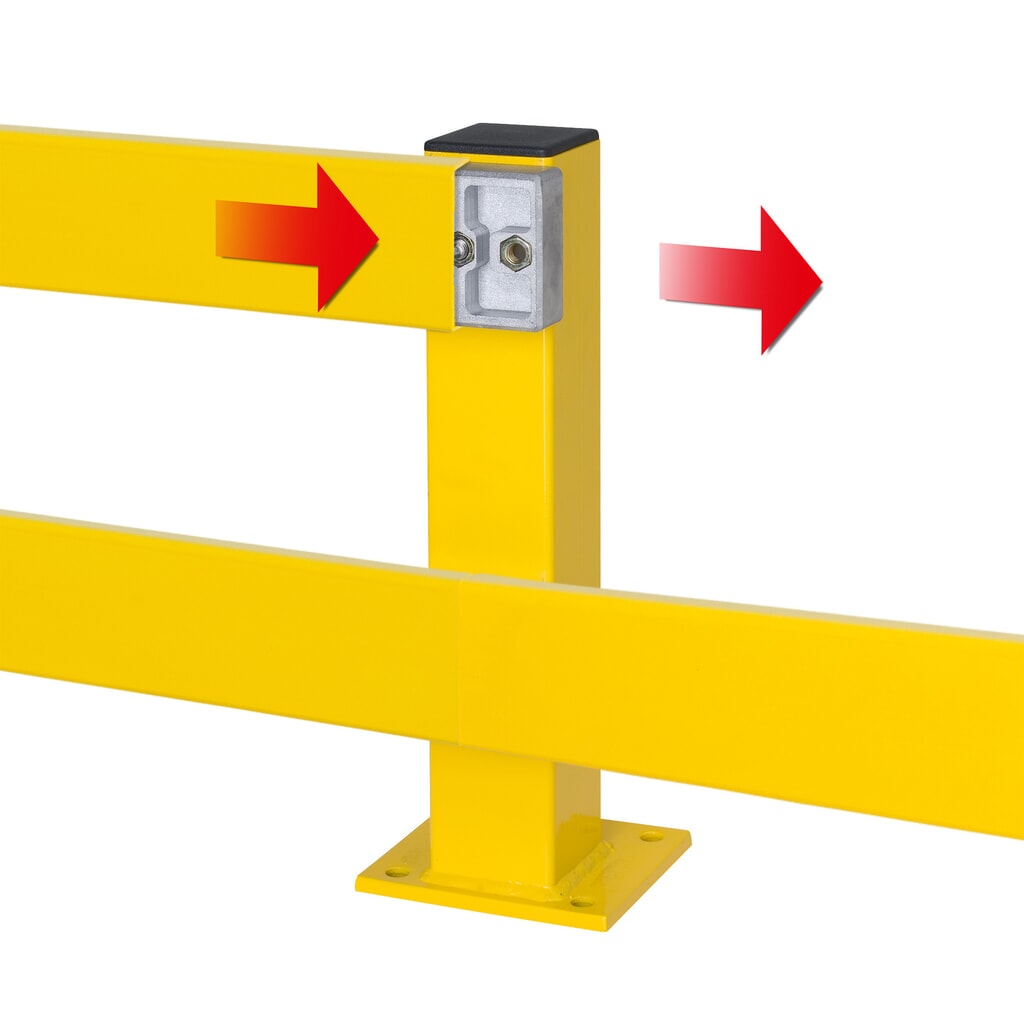 MORAVIA Standpfosten für Schutzplanken C-Profil, Inneneinsatz, Höhe 465 mm Produktabbildung Nr. 4: MORAVIA Standpfosten für Schutzplanken C-Profil, Inneneinsatz, Höhe 465 mm