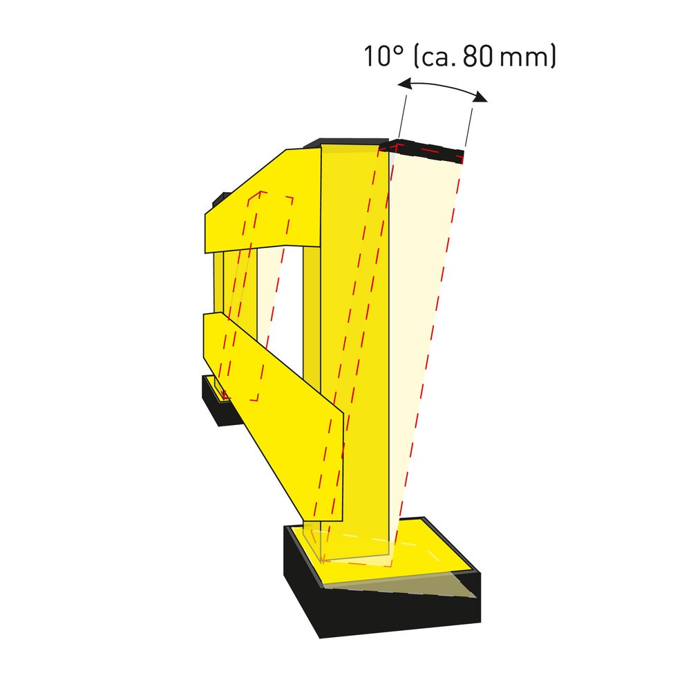 Produktabbildung Nr. 10: MORAVIA Standpfosten für Schutzplanken C-Profil, Inneneinsatz, Höhe 465 mm