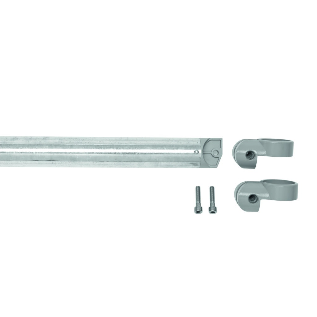 MORAVIA Systemgeländer MORION, Querrohr, Ø 60 mm, Länge 1.000 mm, Rastermaß 1.170 mm, feuerverzinkt Produktabbildung Nr. 1: MORAVIA Systemgeländer MORION, Querrohr, Ø 60 mm, Länge 1.000 mm, Rastermaß 1.170 mm, feuerverzinkt