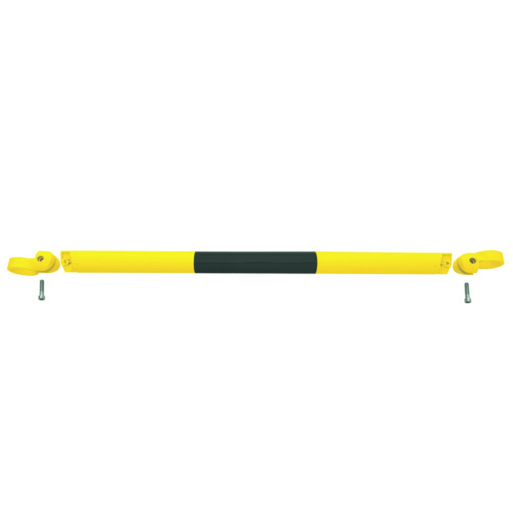 Produktabbildung Nr. 1: MORAVIA Systemgeländer MORION, Querrohr, Ø 60 mm, Länge 1.000 mm, Rastermaß 1.170 mm, feuerverzinkt u. lackiert, schwarz/gelb