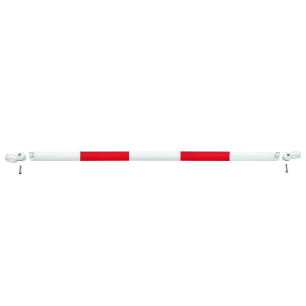 Produktabbildung Nr. 1: MORAVIA Systemgeländer MORION, Querrohr, Ø 60 mm, Länge 1.500 mm, Rastermaß 1.670 mm, feuerverzinkt u. lackiert, rot/weiß