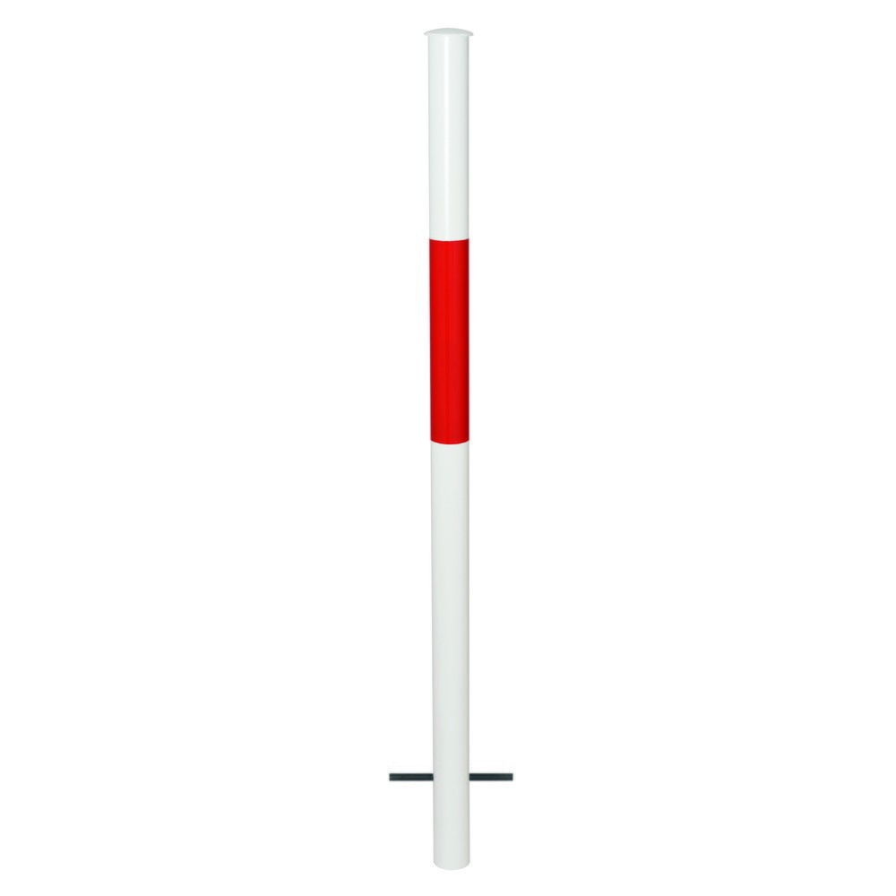 Produktabbildung Nr. 1: MORAVIA Systemgeländer URBAN, Standrohr, Ø 60 mm, Höhe über Flur 1.000 mm, zum Einbetonieren, feuerverzinkt u. lackiert, rot/weiß