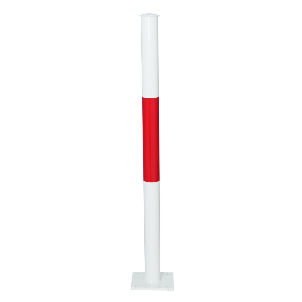 Produktabbildung Nr. 1: MORAVIA Systemgeländer URBAN, Standrohr, Ø 60 mm, Höhe über Flur 1.000 mm, zum Aufdübeln, feuerverzinkt u. lackiert, rot/weiß