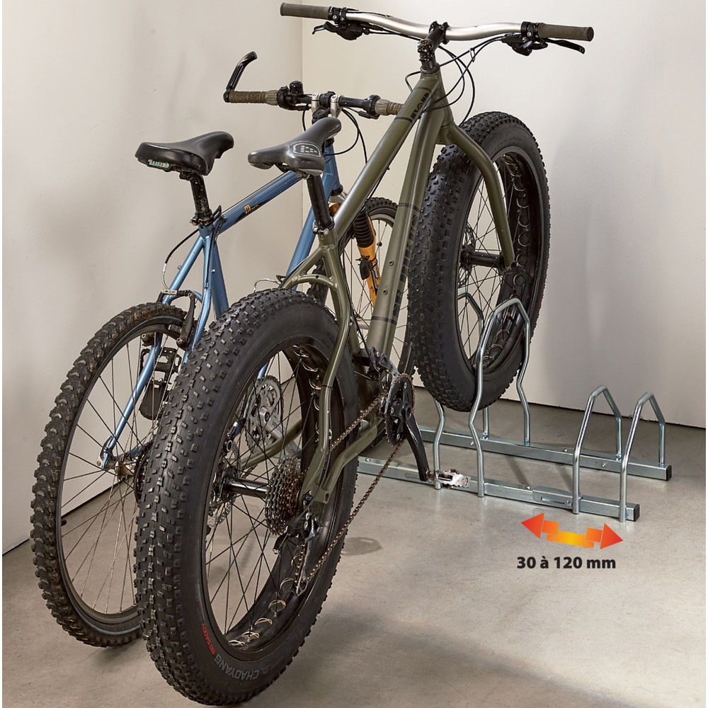 Produktabbildung: MOTTEZ Fahrradständer für 3 Fahrräder, 2 Ebenen FAT BIKE