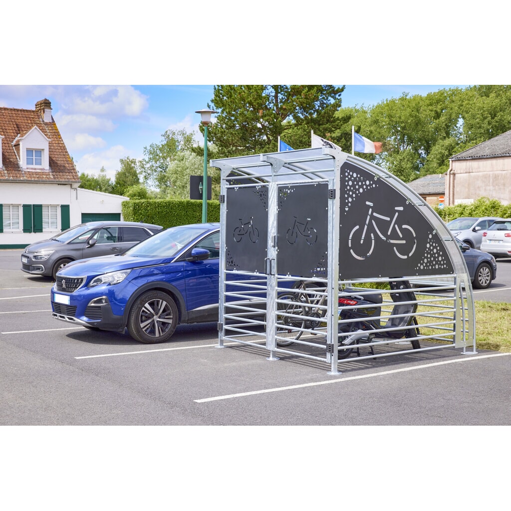 MOTTEZ Fahrradunterstand für 6 Fahrräder, gesichert Produktabbildung Nr. 4: MOTTEZ Fahrradunterstand für 6 Fahrräder, gesichert