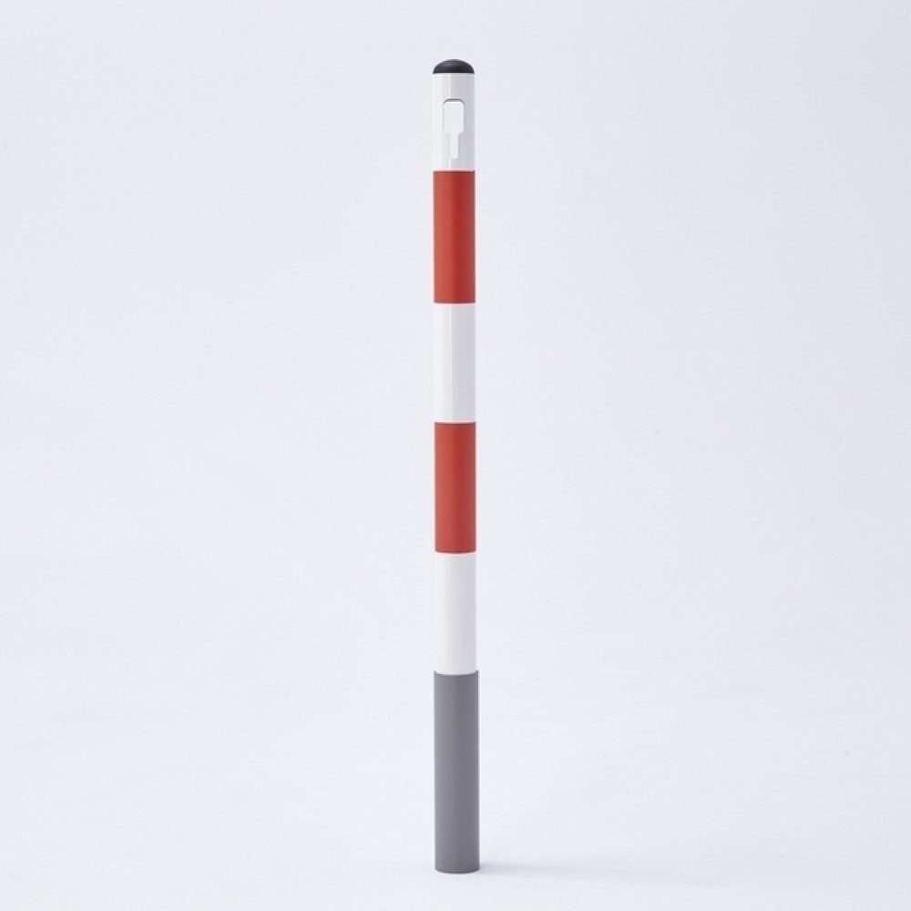 Produktabbildung Nr. 1: MOTTEZ Metallpfosten, Höhe 1.000 mm, weiß-rot