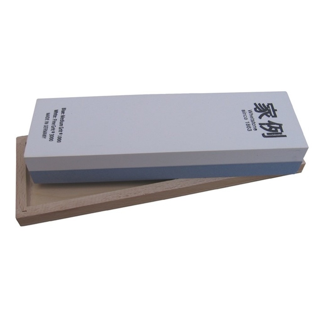 Produktabbildung: MÜLLER Abziehstein L200xB60xH30mm 400/1000 im Holzkasten