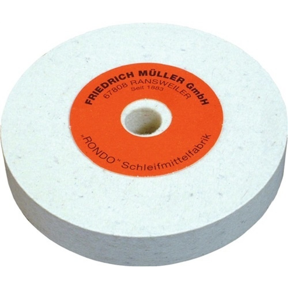 Produktabbildung: Filzpolierscheibe D.125xB20xBohrung20mm Wollfilz MÜLLER