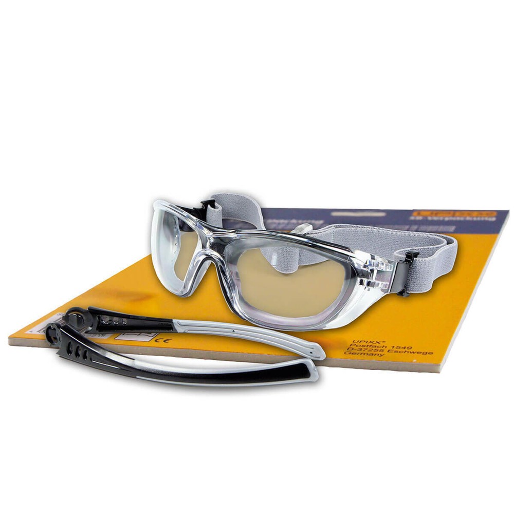 Produktabbildung: Multi Vision Schutzbrille, Kombination Bügel & Vollsichtbrille mit Gummiband