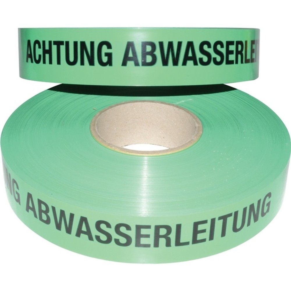 Produktabbildung Nr. 2: Trassenwarnband Aufdruck Achtung Abwasserleitung B40mm L250m grn
