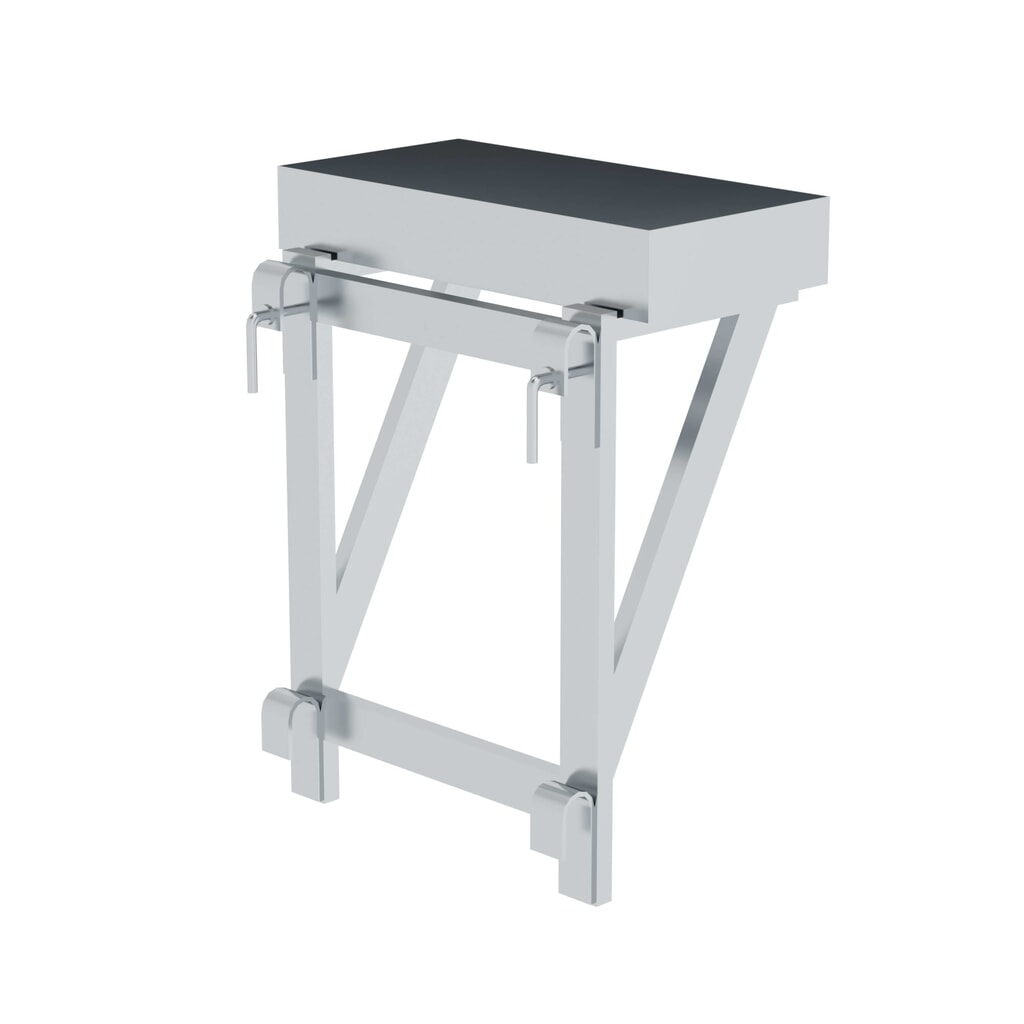 Munk Ablageschale für Geländer 100 x 300 x 600 ab 800mm Stufenbreite Produktabbildung: Munk Ablageschale für Geländer 100 x 300 x 600 ab 800mm Stufenbreite