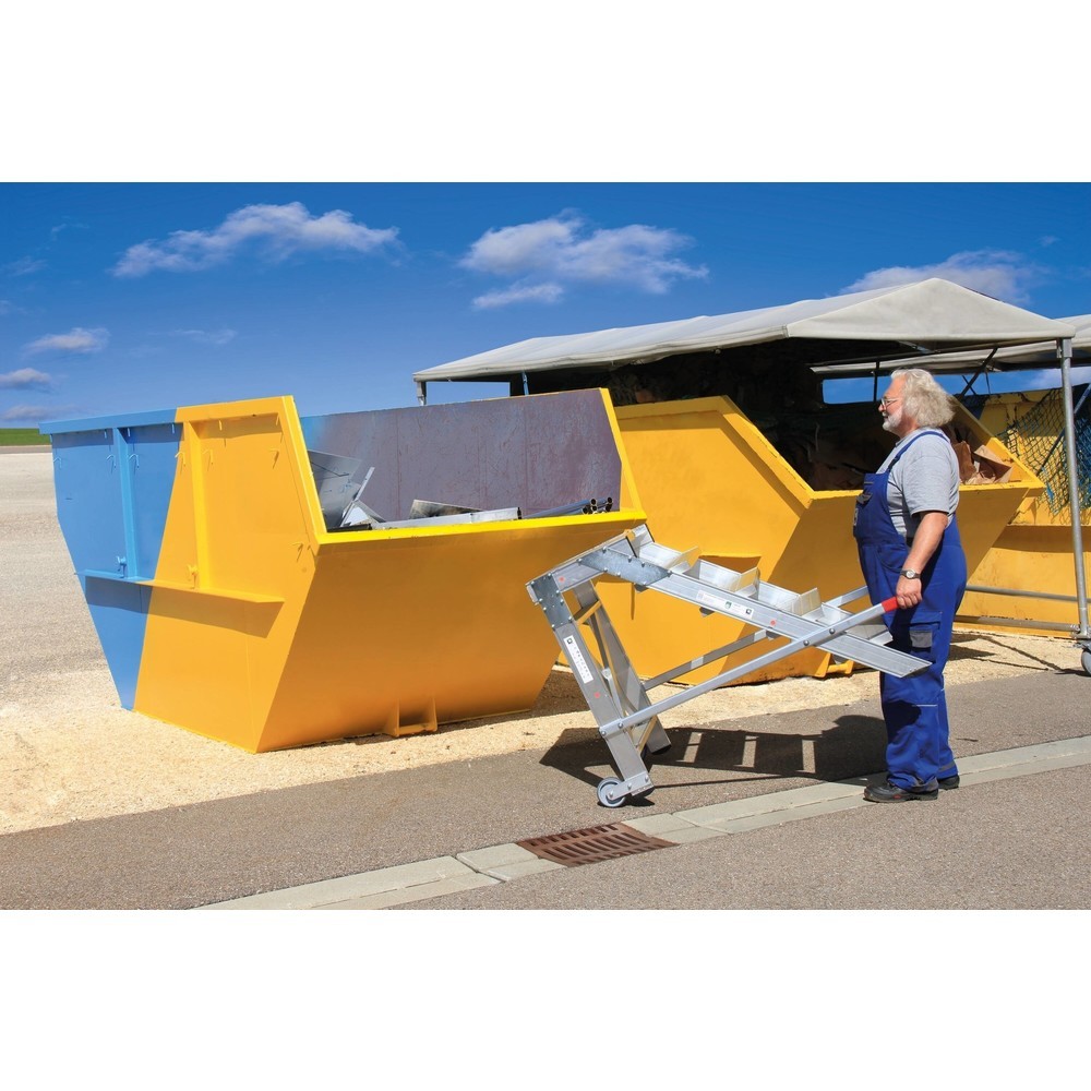 Produktabbildung Nr. 2: Munk Arbeitspodest fahrbar, Stufenbreite 1000 mm, Aluminium geriffelt 2 Stufen
