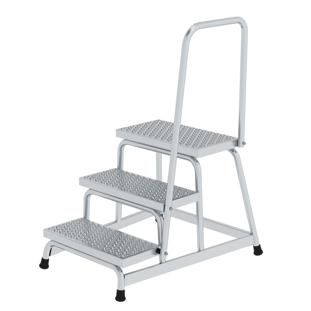 Munk Arbeitspodest starr R13 mit Handlauf 3 Stufen Produktabbildung Nr. 1: Munk Arbeitspodest starr R13 mit Handlauf 3 Stufen