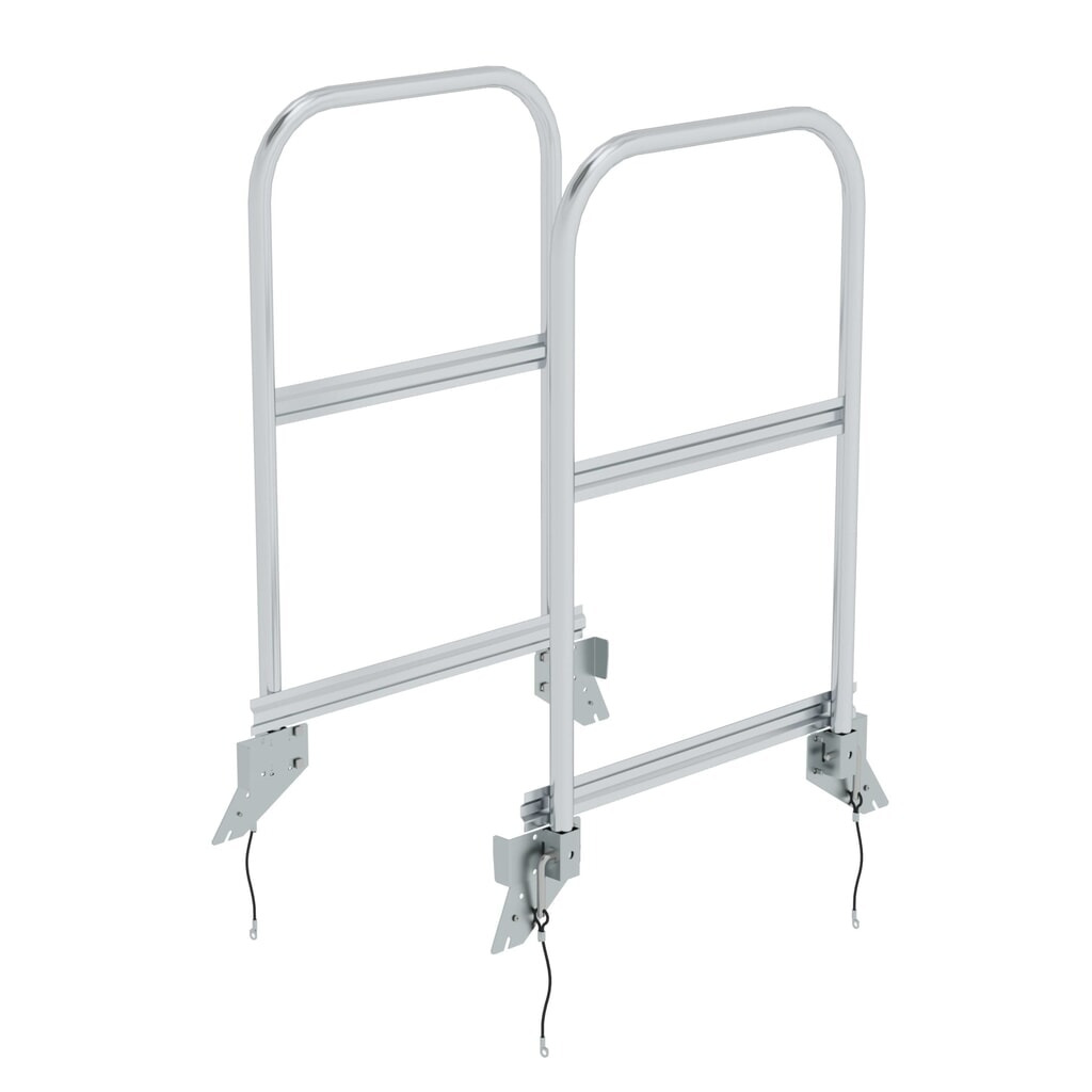 Produktabbildung: Munk Geländer steckbare Ausführung für Podesttreppen beidseitig begehbar