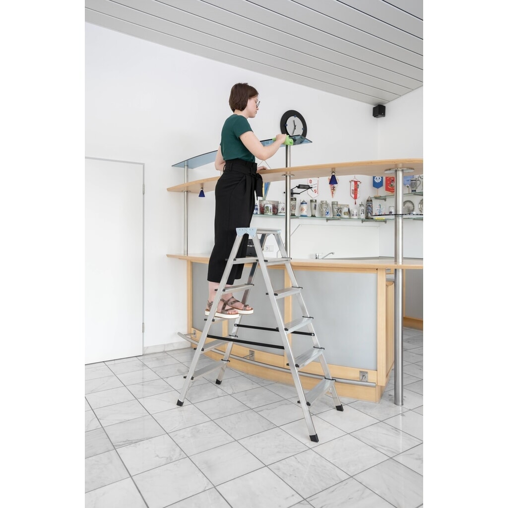 Munk Haushaltsleiter beidseitig begehbar 2x3 Stufen Produktabbildung Nr. 2: Munk Haushaltsleiter beidseitig begehbar 2x3 Stufen