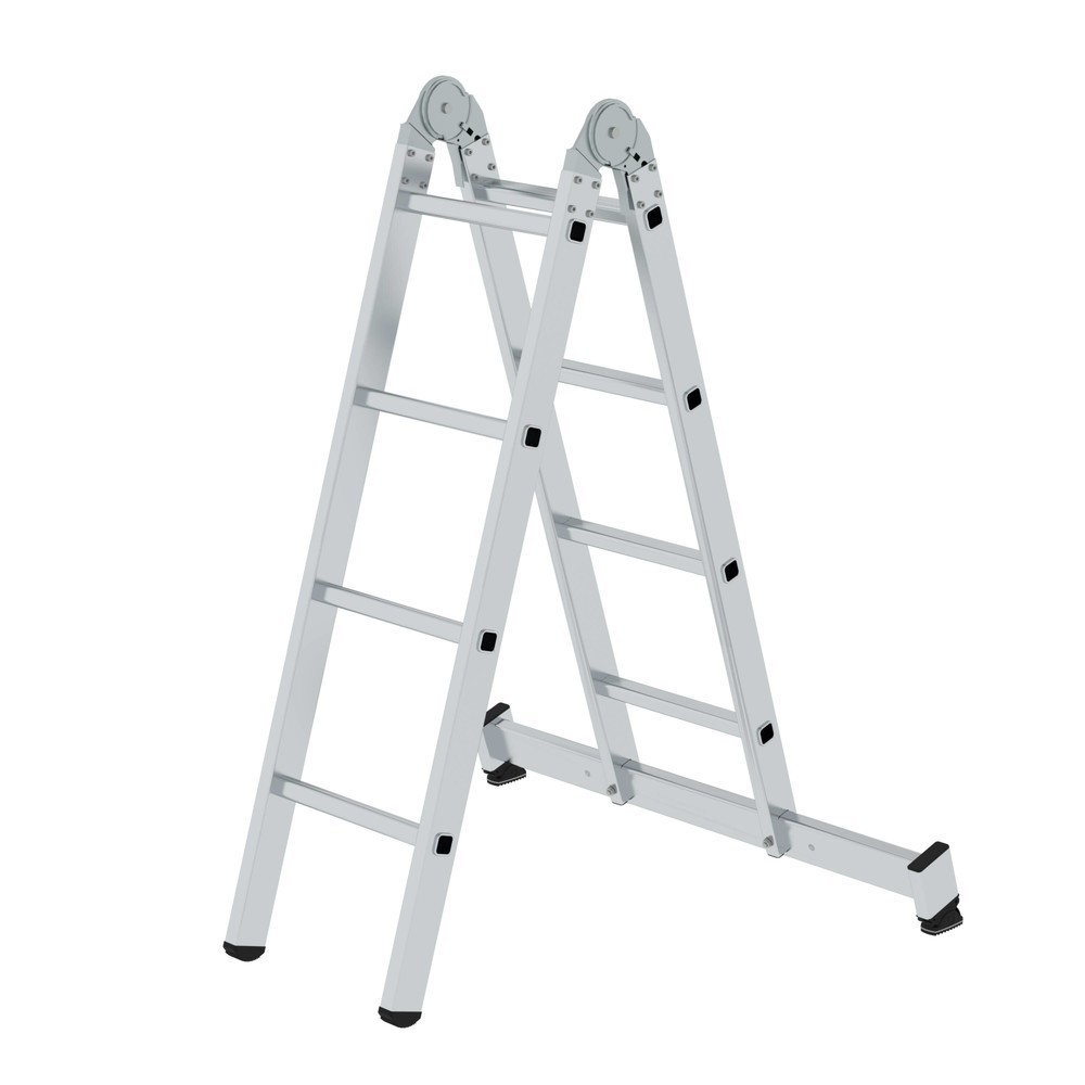 Produktabbildung Nr. 1: Munk Klappleiter 2-teilig mit nivello®-Traverse 2x4 Sprossen