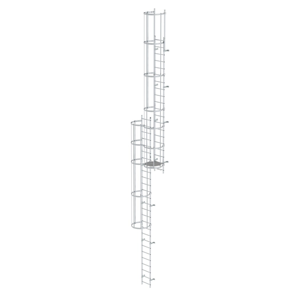 Munk Mehrzügige Steigleiter mit Rückenschutz (Notleiter) Aluminium blank 12,12m Produktabbildung: Munk Mehrzügige Steigleiter mit Rückenschutz (Notleiter) Aluminium blank 12,12m