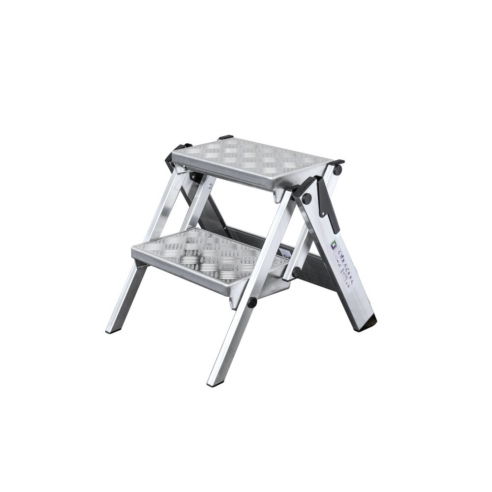 Produktabbildung: Munk ML Kompakt-Tritt 2 Stufen Alu-Quintett-Design