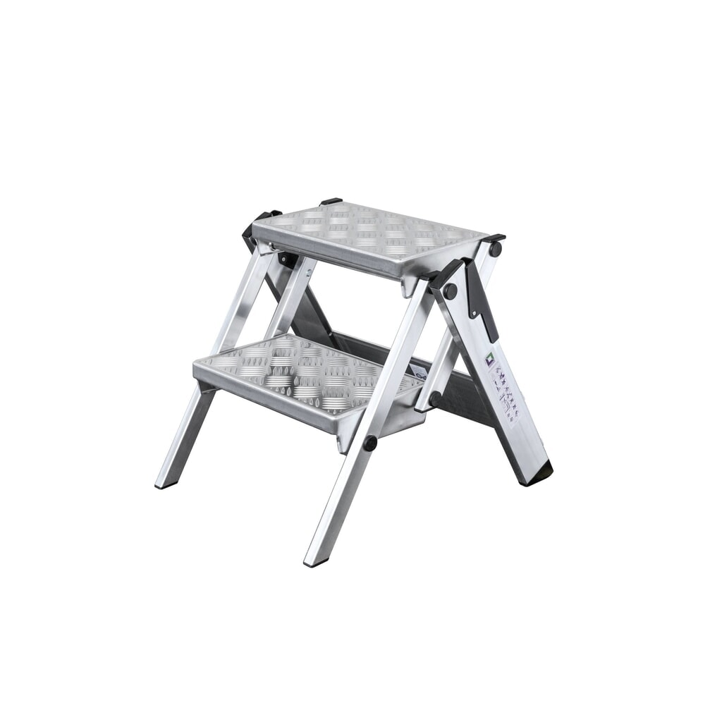 Munk ML Kompakt-Tritt 2 Stufen Alu-Quintett-Design Produktabbildung: Munk ML Kompakt-Tritt 2 Stufen Alu-Quintett-Design