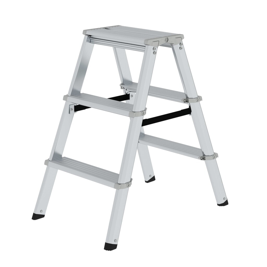 Munk ML Stufen-Stehleiter beidseitig begehbar 2x3 Stufen Produktabbildung Nr. 1: Munk ML Stufen-Stehleiter beidseitig begehbar 2x3 Stufen