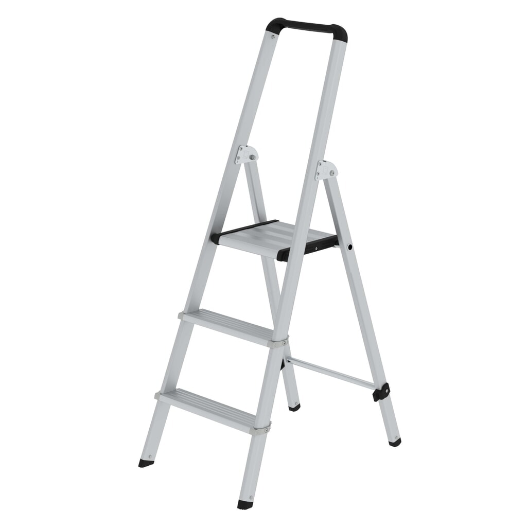 Munk ML Stufen-Stehleiter einseitig begehbar Aluminium eloxiert 3 Stufen Produktabbildung: Munk ML Stufen-Stehleiter einseitig begehbar Aluminium eloxiert 3 Stufen
