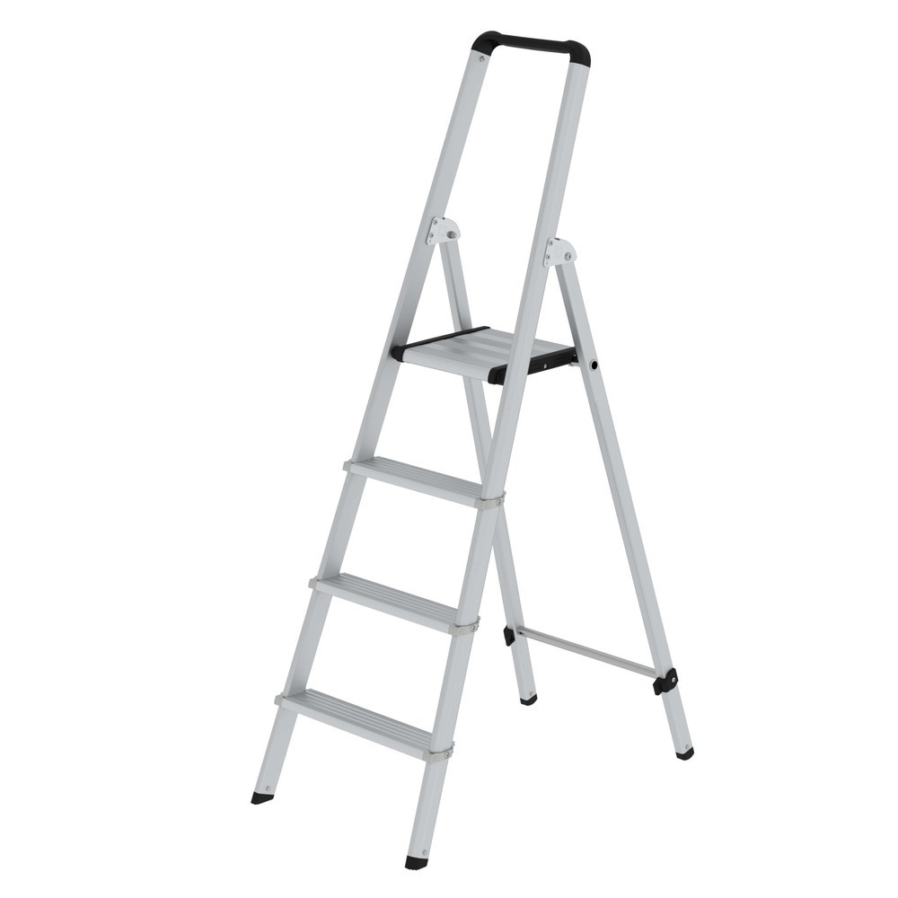 Produktabbildung Nr. 1: Munk ML Stufen-Stehleiter einseitig begehbar Aluminium eloxiert 4 Stufen