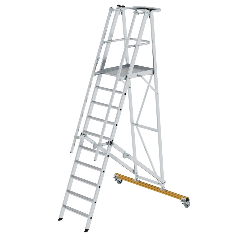 Produktabbildung Nr. 1: Munk Plattformleiter klappbar und fahrbar 10 Stufen