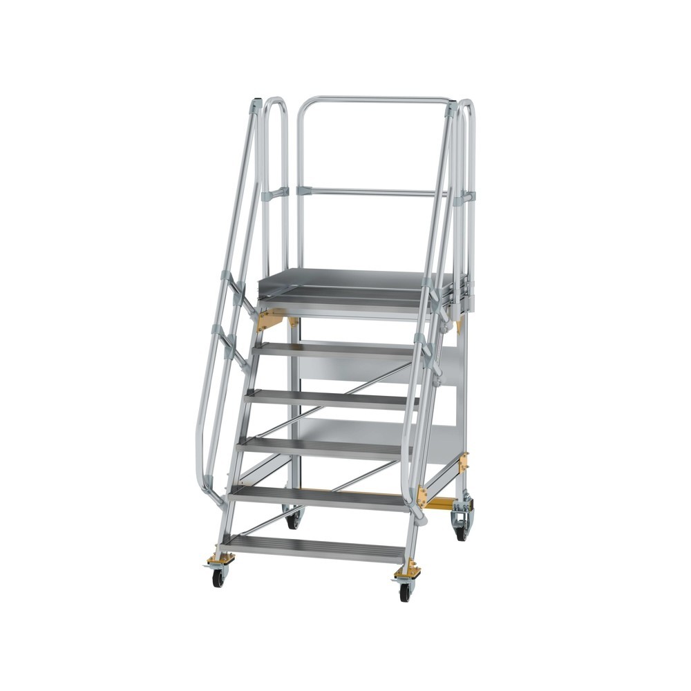Produktabbildung: Munk Plattformtreppe fahrbar 60° Stufenbreite 1000 mm 6 Stufen