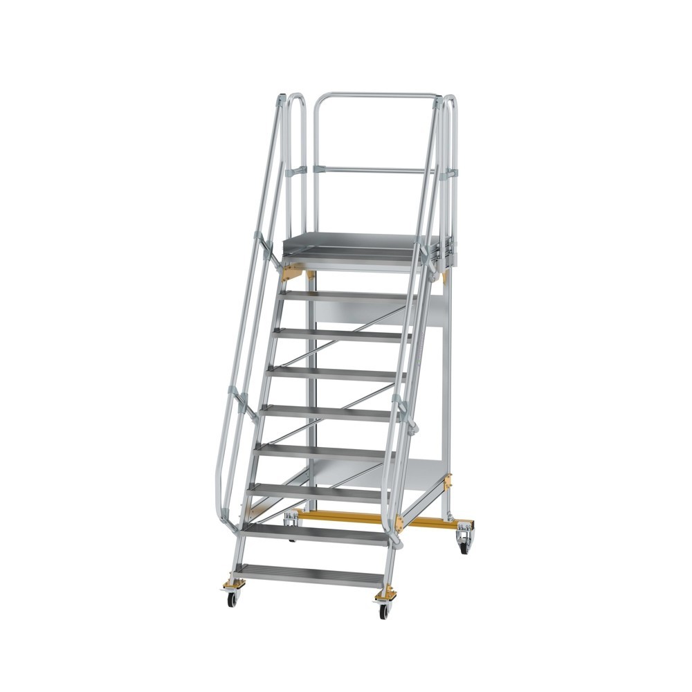 Produktabbildung: Munk Plattformtreppe fahrbar 60° Stufenbreite 1000 mm 9 Stufen