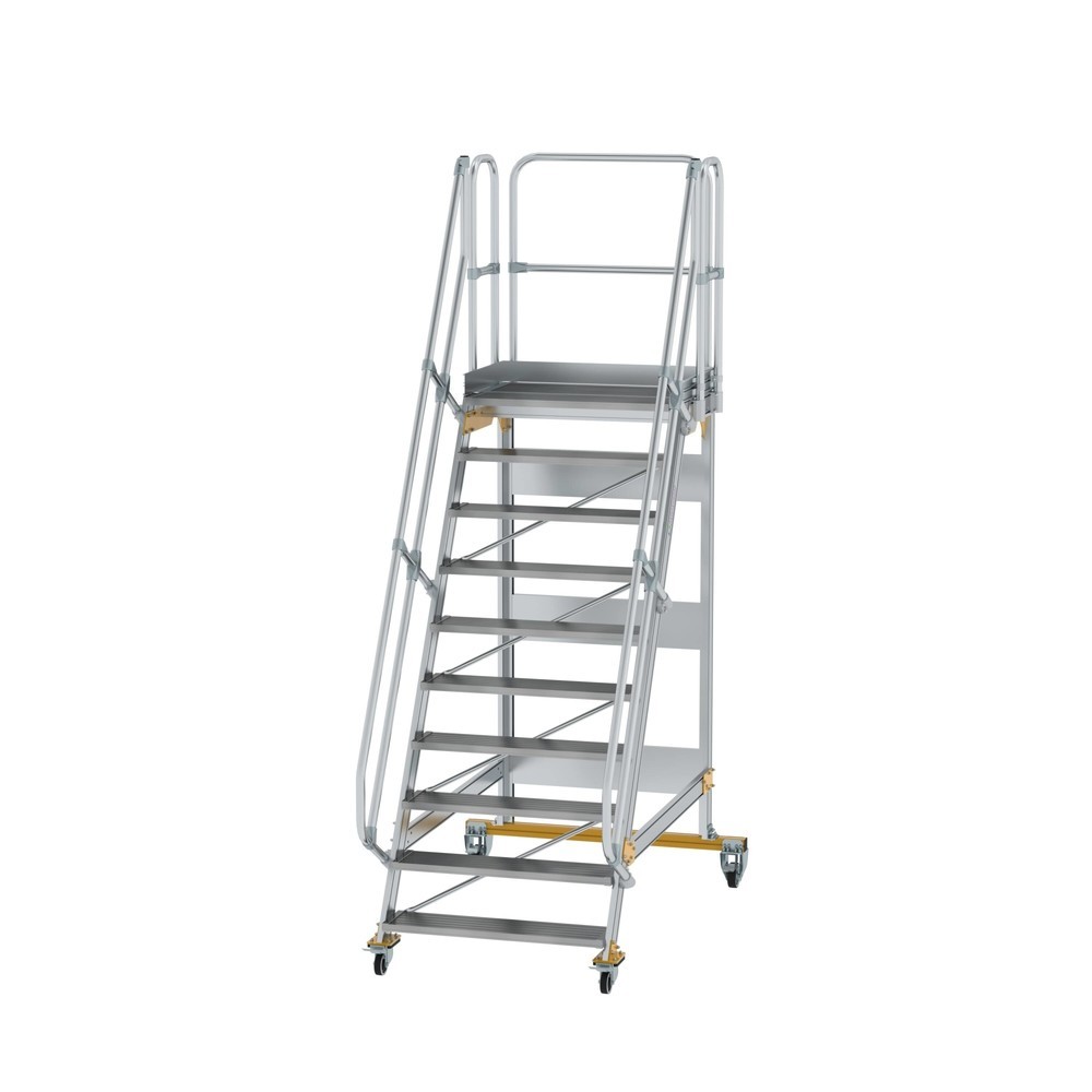 Produktabbildung: Munk Plattformtreppe fahrbar 60° Stufenbreite 1000 mm 10 Stufen