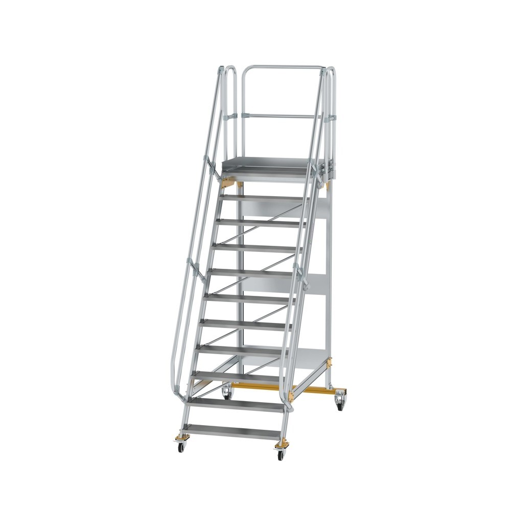 Produktabbildung: Munk Plattformtreppe fahrbar 60° Stufenbreite 1000 mm 11 Stufen