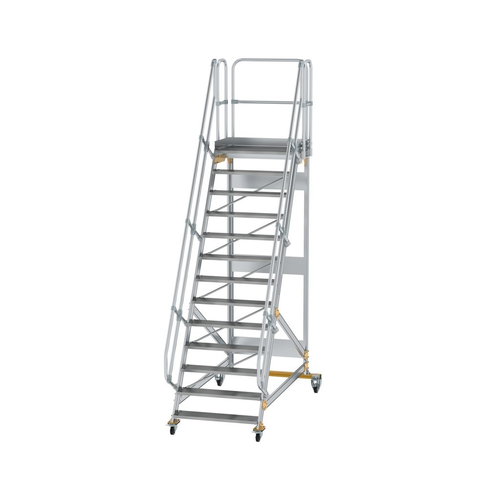 Produktabbildung: Munk Plattformtreppe fahrbar 60° Stufenbreite 1000 mm 13 Stufen