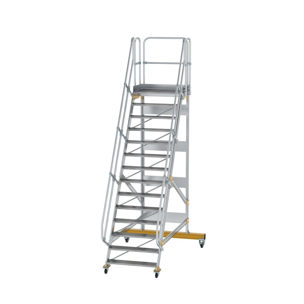 Produktabbildung: Munk Plattformtreppe fahrbar 60° Stufenbreite 1000 mm 14 Stufen
