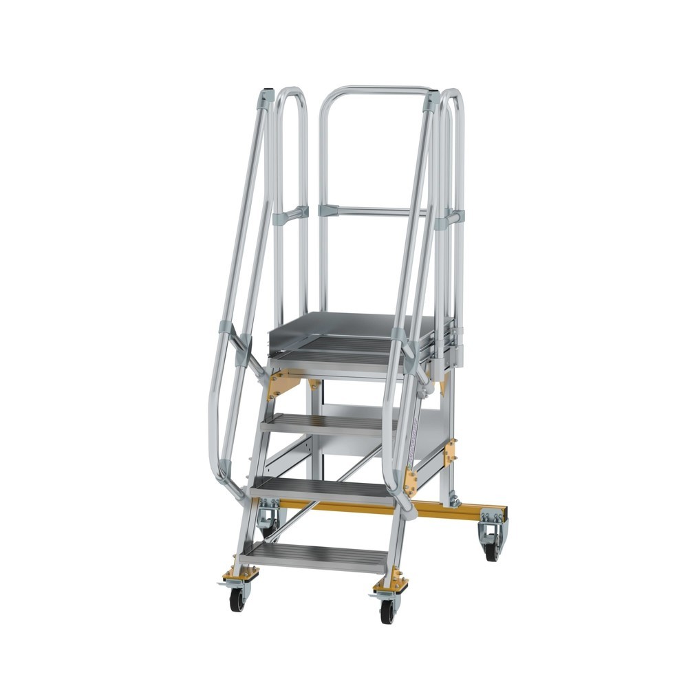 Produktabbildung: Munk Plattformtreppe fahrbar 60° Stufenbreite 600 mm 4 Stufen