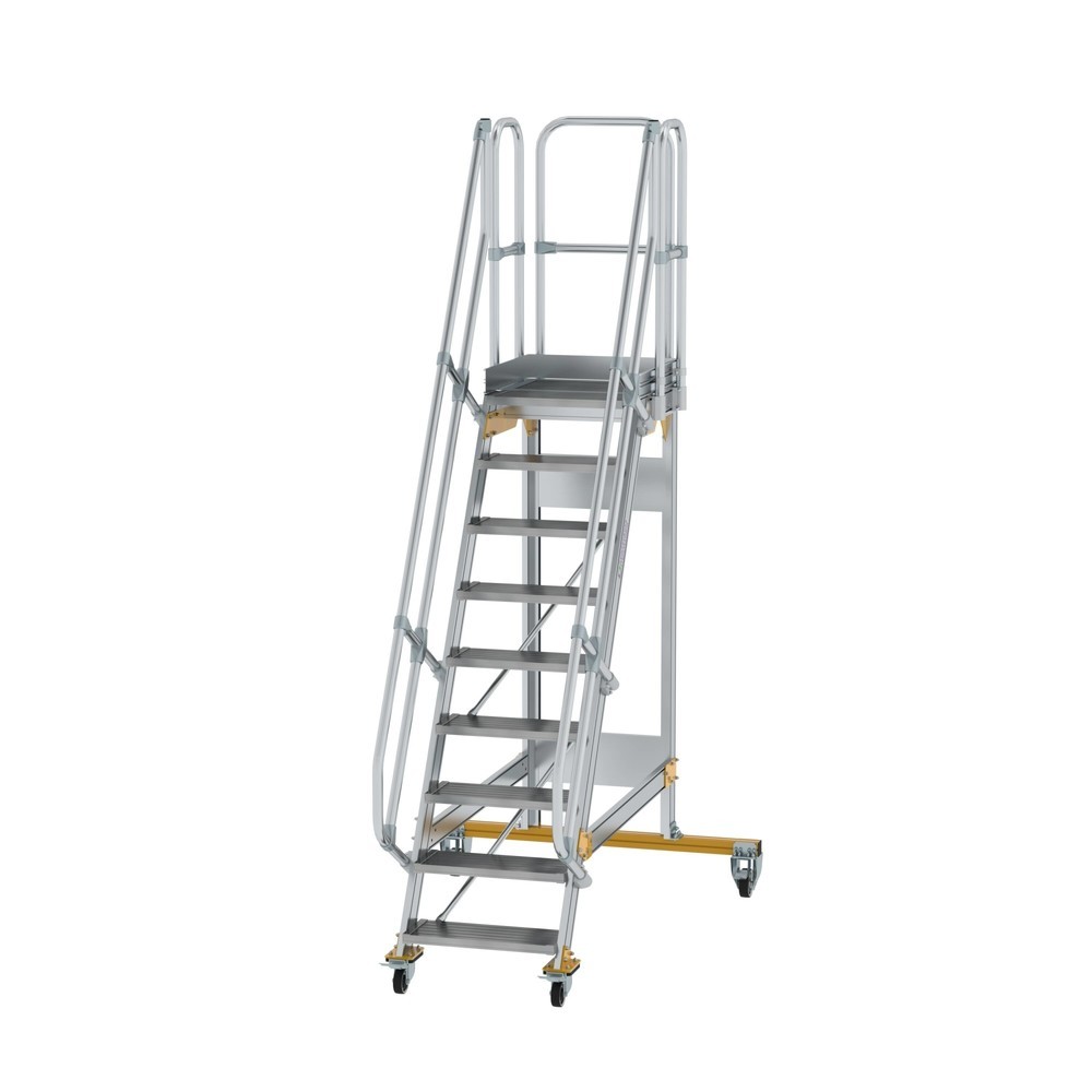 Produktabbildung: Munk Plattformtreppe fahrbar 60° Stufenbreite 600 mm 9 Stufen