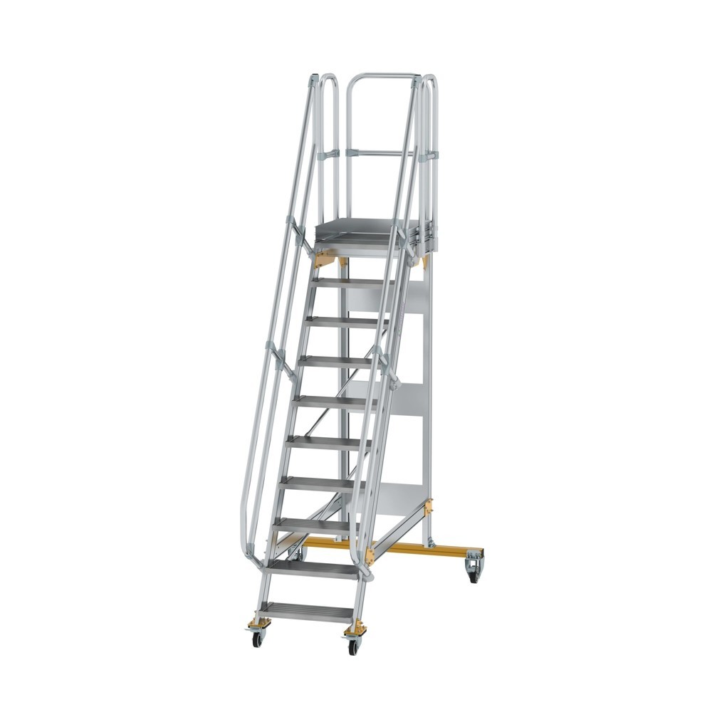 Produktabbildung: Munk Plattformtreppe fahrbar 60° Stufenbreite 600 mm 10 Stufen
