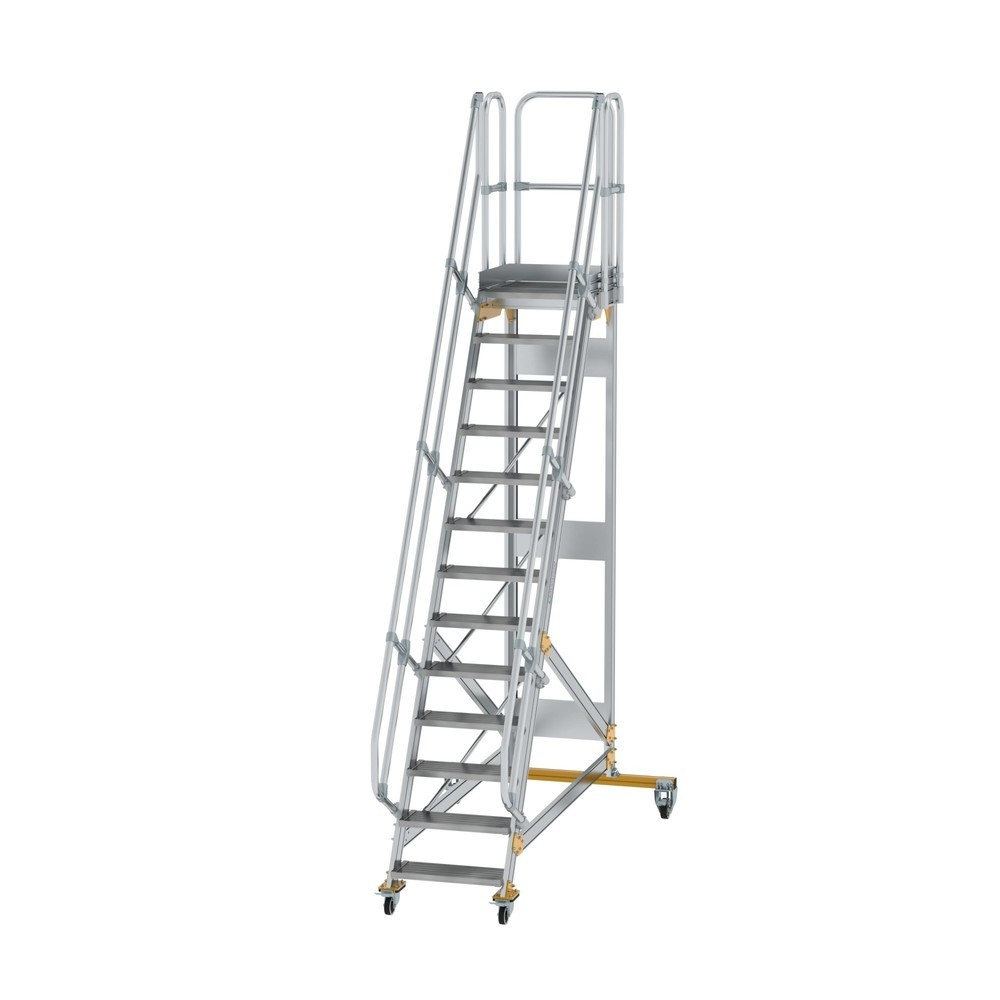 Produktabbildung: Munk Plattformtreppe fahrbar 60° Stufenbreite 600 mm 13 Stufen