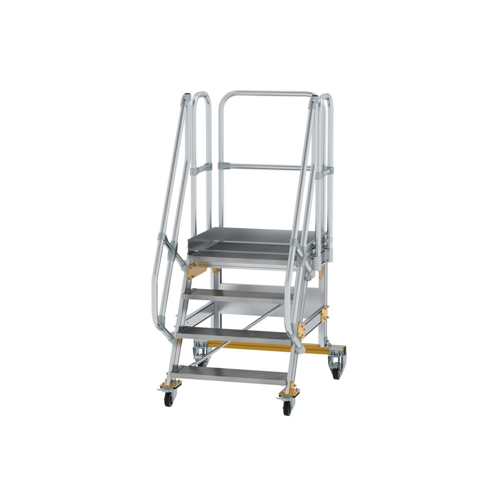 Produktabbildung: Munk Plattformtreppe fahrbar 60° Stufenbreite 800 mm 4 Stufen