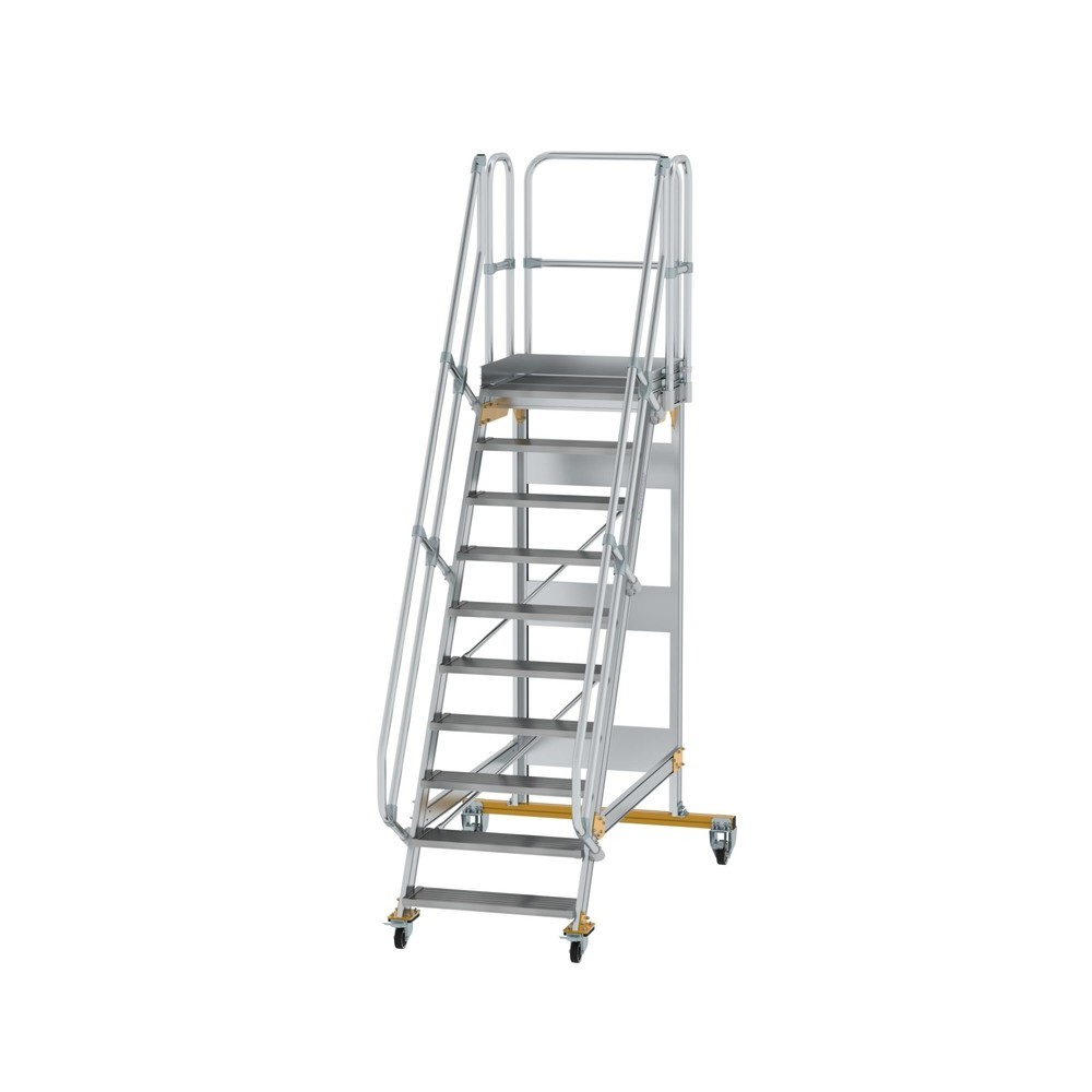 Produktabbildung: Munk Plattformtreppe fahrbar 60° Stufenbreite 800 mm 10 Stufen