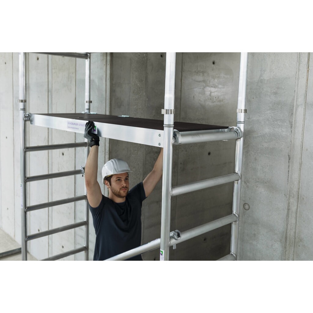 Munk Rollgerüst 0,75 x 1,80 m mit Fahrbalken Plattformhöhe 3 m Produktabbildung Nr. 2: Munk Rollgerüst 0,75 x 1,80 m mit Fahrbalken Plattformhöhe 3 m