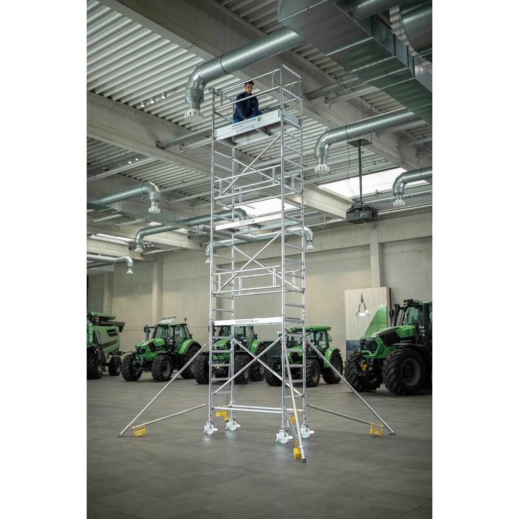 Munk Rollgerüst 0,75 x 2,45 m mit Ausleger Plattformhöhe 6,35 m Produktabbildung Nr. 2: Munk Rollgerüst 0,75 x 2,45 m mit Ausleger Plattformhöhe 6,35 m