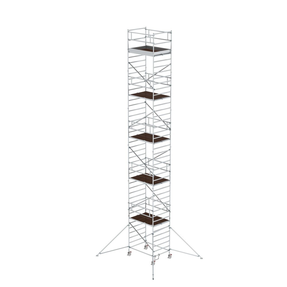 Produktabbildung: Munk Rollgerüst 1,35 x 1,80 m mit Ausleger & Doppel-Plattform Plattformhöhe 11,35 m