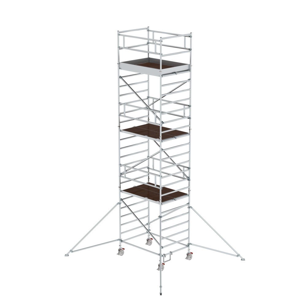 Produktabbildung: Munk Rollgerüst 1,35 x 1,80 m mit Ausleger & Doppel-Plattform Plattformhöhe 6,35 m