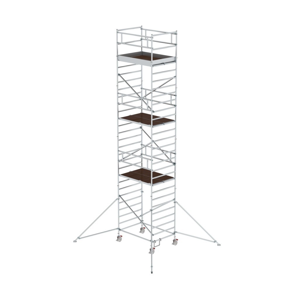 Produktabbildung: Munk Rollgerüst 1,35 x 1,80 m mit Ausleger & Doppel-Plattform Plattformhöhe 7,35 m