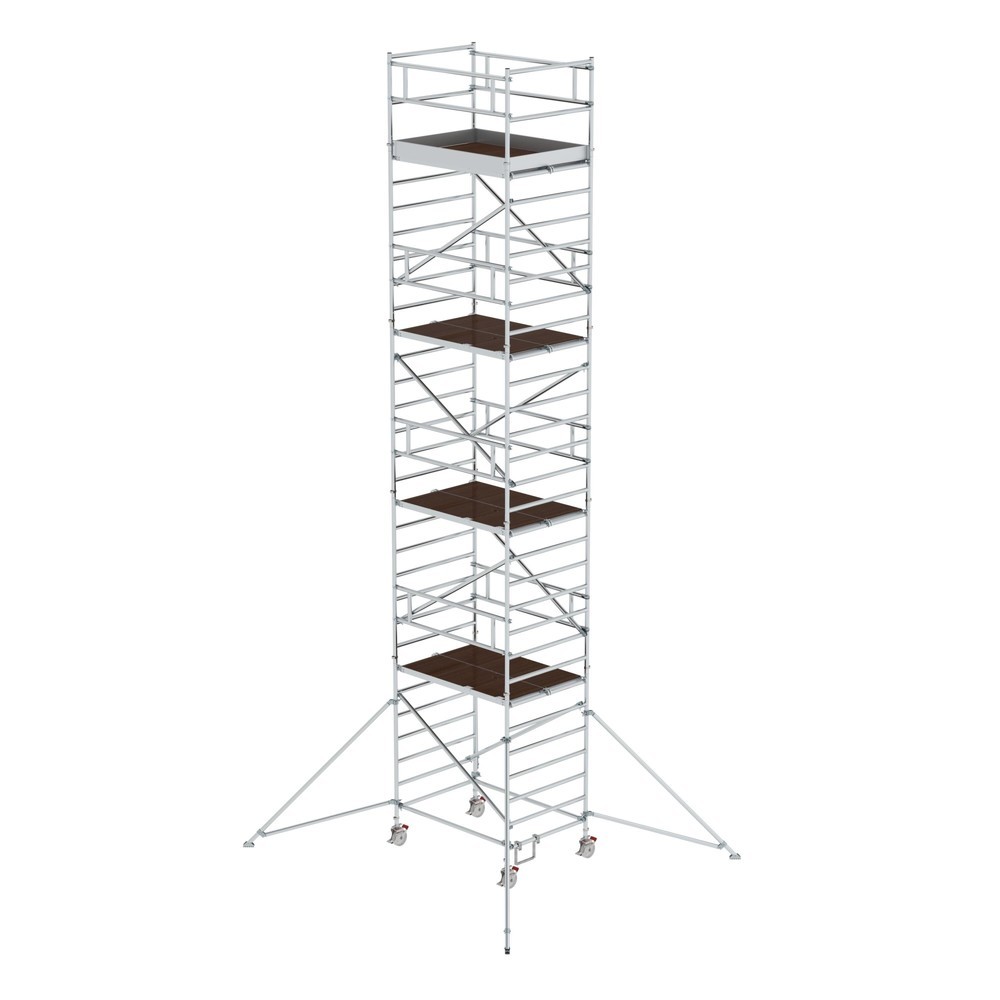 Produktabbildung: Munk Rollgerüst 1,35 x 1,80 m mit Ausleger & Doppel-Plattform Plattformhöhe 8,35 m