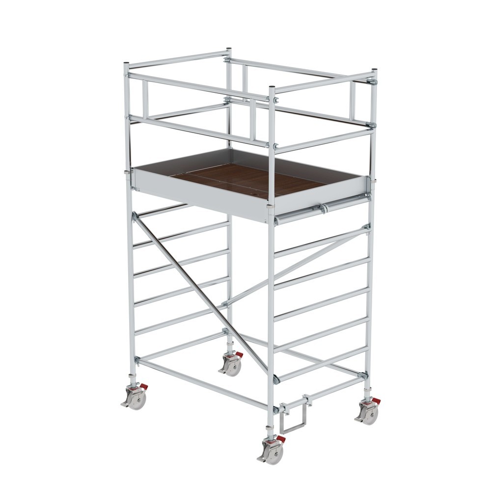 Produktabbildung: Munk Rollgerüst 1,35 x 1,80 m mit Doppel-Plattform Plattformhöhe 2,35 m