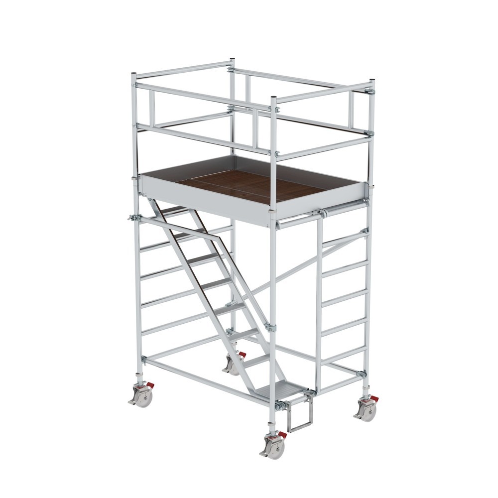 Produktabbildung: Munk Rollgerüst 1,35 x 1,80 m mit Schrägaufstiegen Plattformhöhe 2,35 m