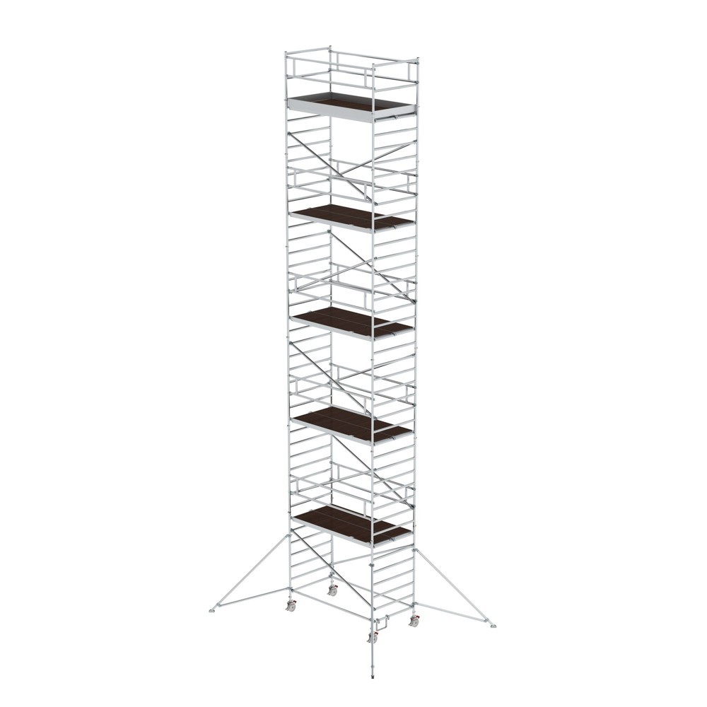 Produktabbildung: Munk Rollgerüst 1,35 x 2,45 m mit Ausleger & Doppel-Plattform Plattformhöhe 11,35 m