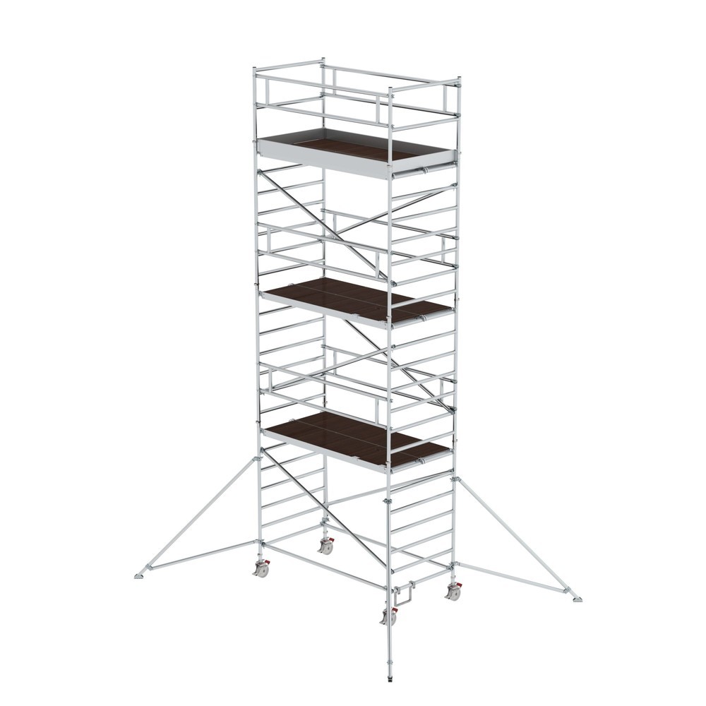 Produktabbildung: Munk Rollgerüst 1,35 x 2,45 m mit Ausleger & Doppel-Plattform Plattformhöhe 6,35 m